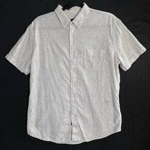 RAILS Men Carson Shirt Button‎ Front Short Sleeves Sz L Beige Jungle Jam 27-4